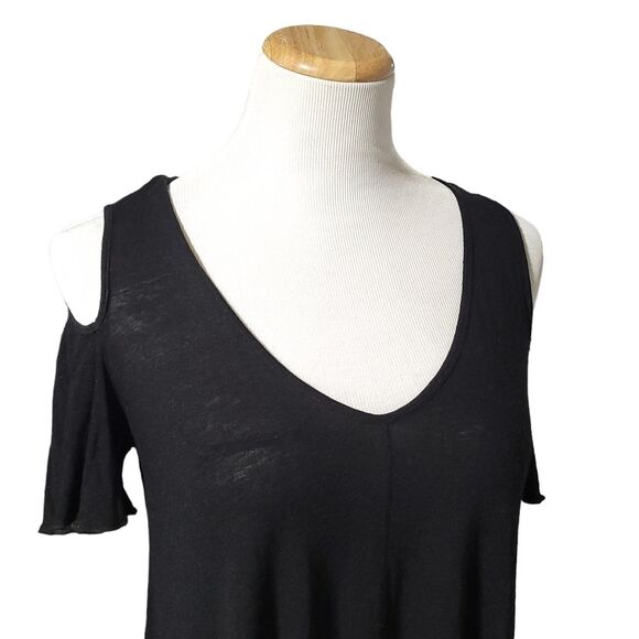 Free People Bittersweet Cold Shoulder Tee*Black* XSmall - Picture 5 of 12
